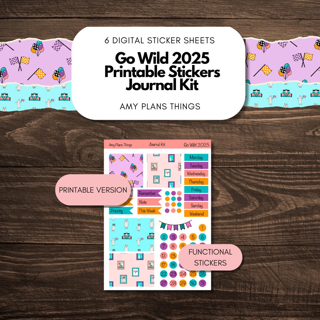 GO Wild 2025 Printable Stickers