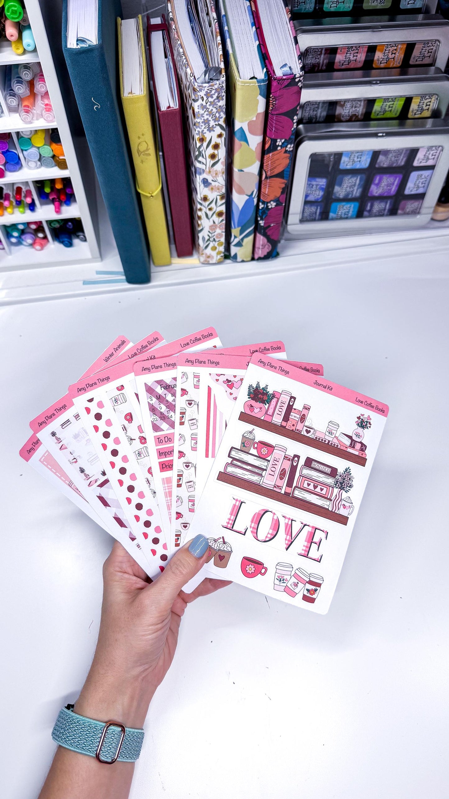 Love Coffee Books Printable Journaling Stickers