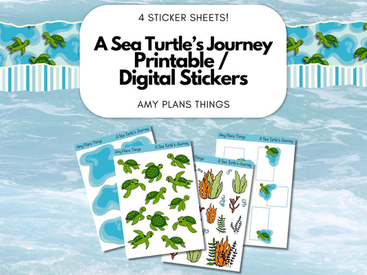 A Sea Turtle's Journey Printable Stickers