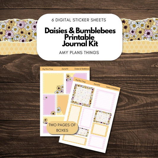 Daisies & Bumblebees Printable Journal Kit
