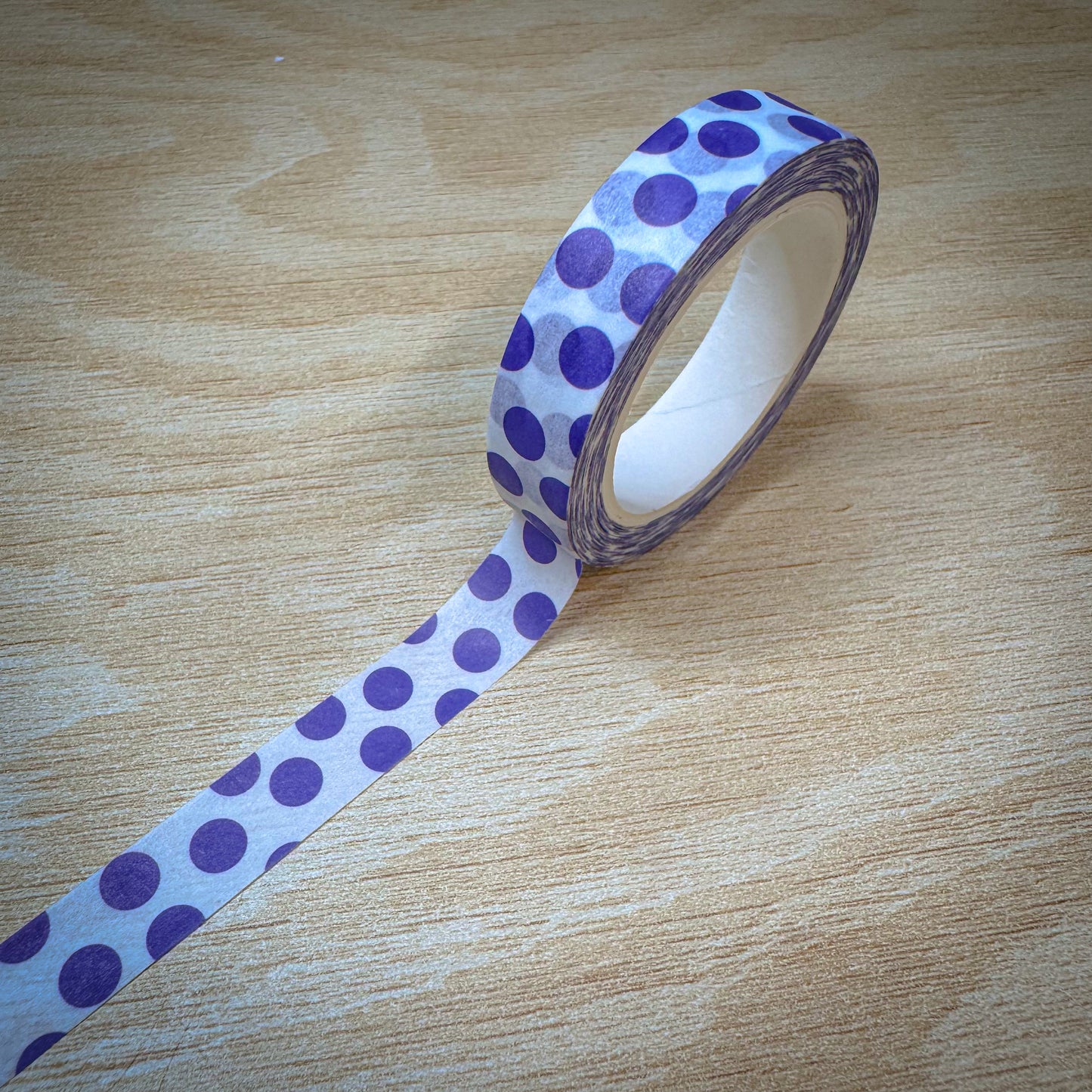 Purple Polka Dot Washi Tape - 10mm