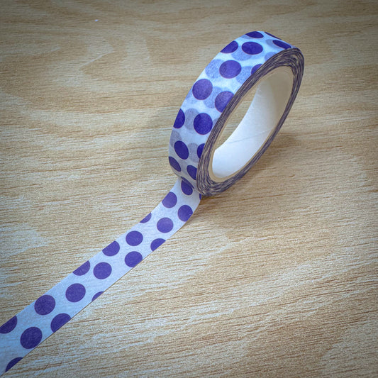 Purple Polka Dot Washi Tape - 10mm
