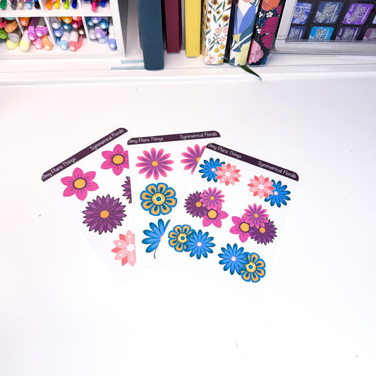Symmetrical Florals Printable Stickers: GO Wild Edition