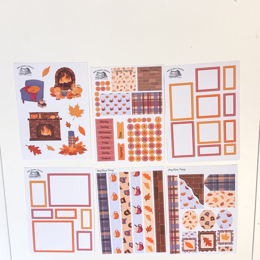 Fireside Fall Journaling Kit - PHYSICAL Stickers