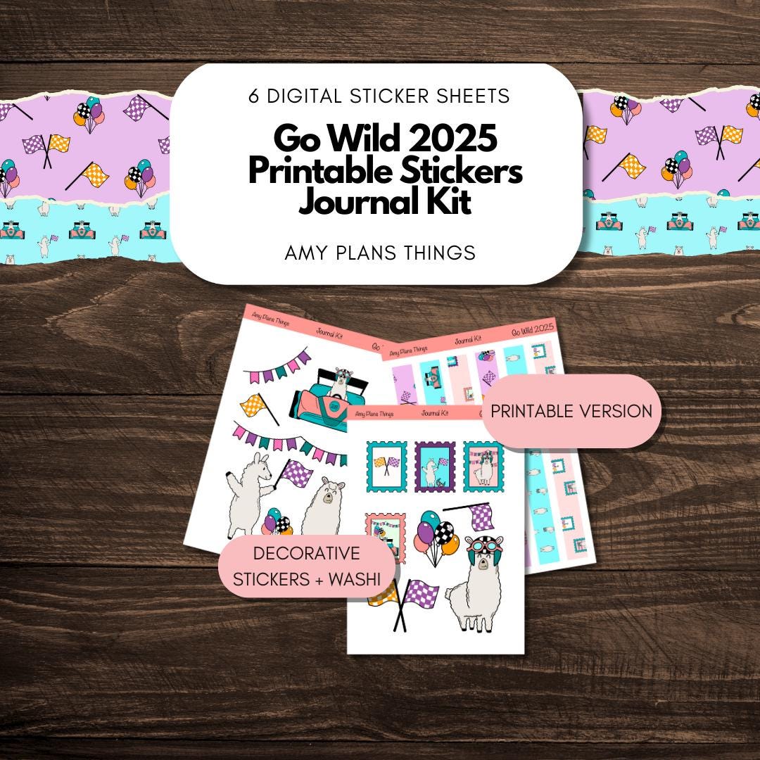 GO Wild 2025 Printable Stickers