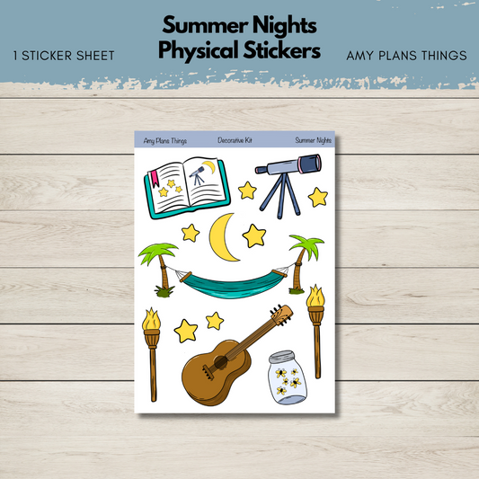 Summer Nights Sticker Sheet - PHYSICAL item