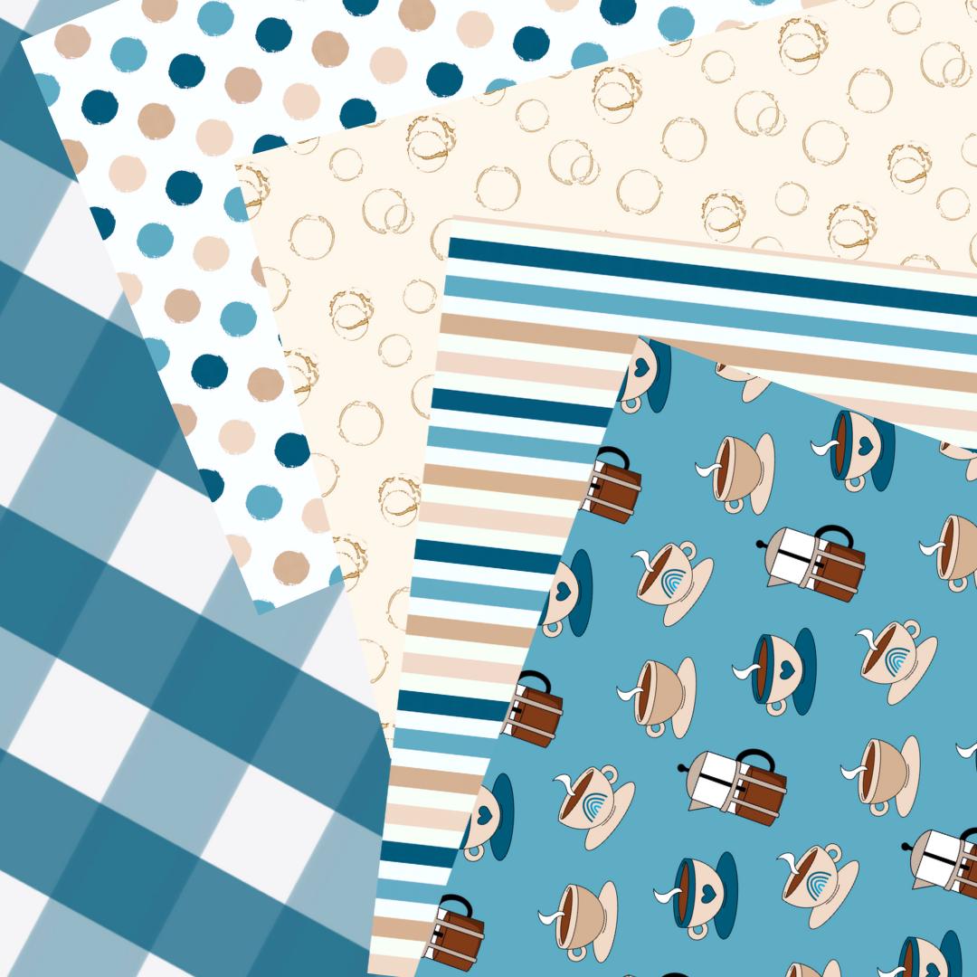 Coffee Printable Scrapbook Paper 12x12
