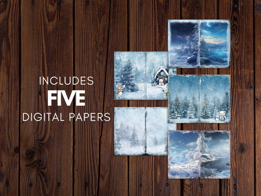 Winter Wonderland Junk Journal Kit