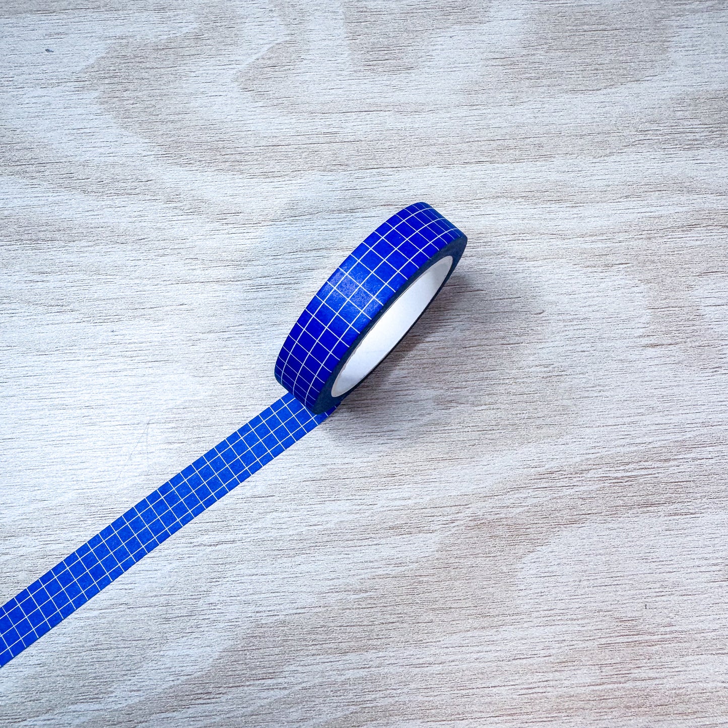 Bright Blue Grid Washi Tape - 10mm