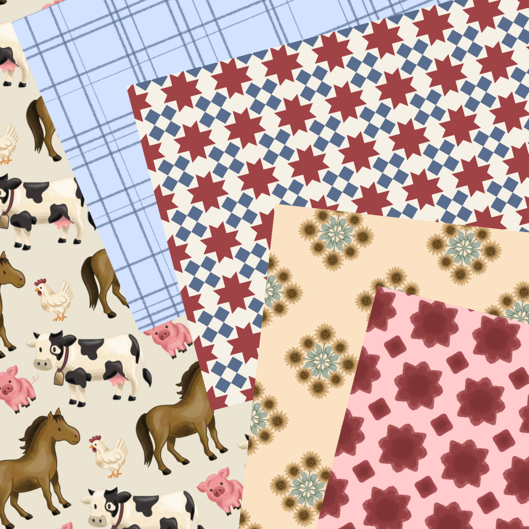 Country Summer Printable Scrapbook Paper