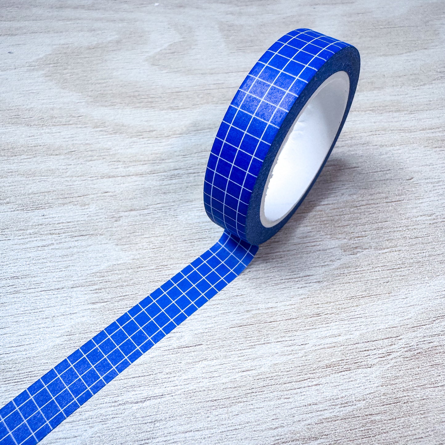 Bright Blue Grid Washi Tape - 10mm