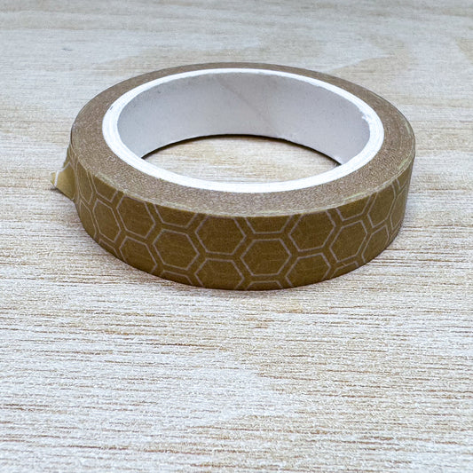 Yellow Hexagon Washi Tape - 10mm