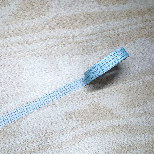 Very Light Green Grid Washi Tape - 10mm