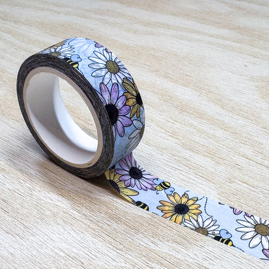 Daisies & Bumblebees Washi Tape - 15mm