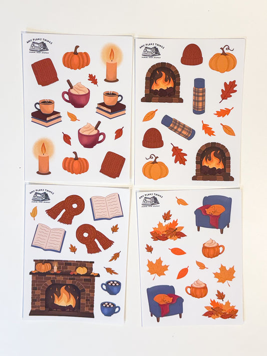 Fireside Fall Decorative Kit - PHYSICAL Stickers