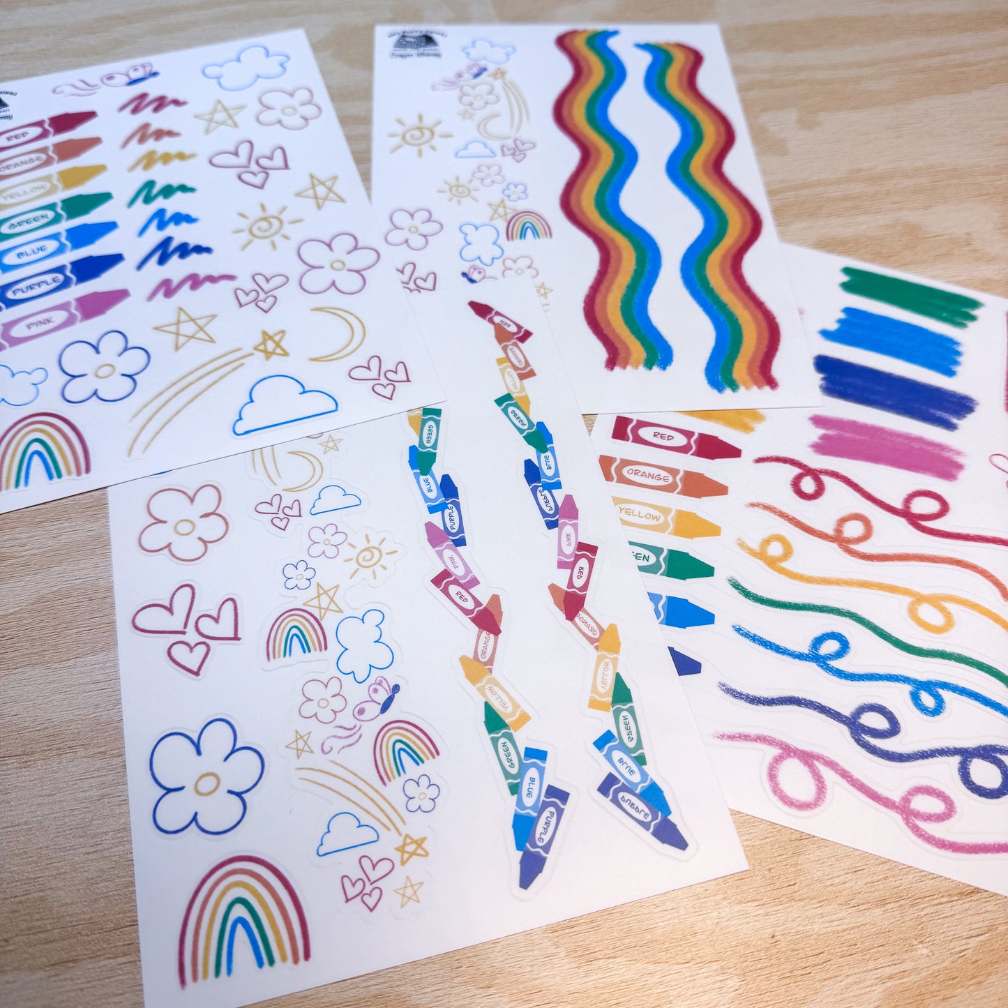 Crayon Whimsy - PHYSICAL stickers