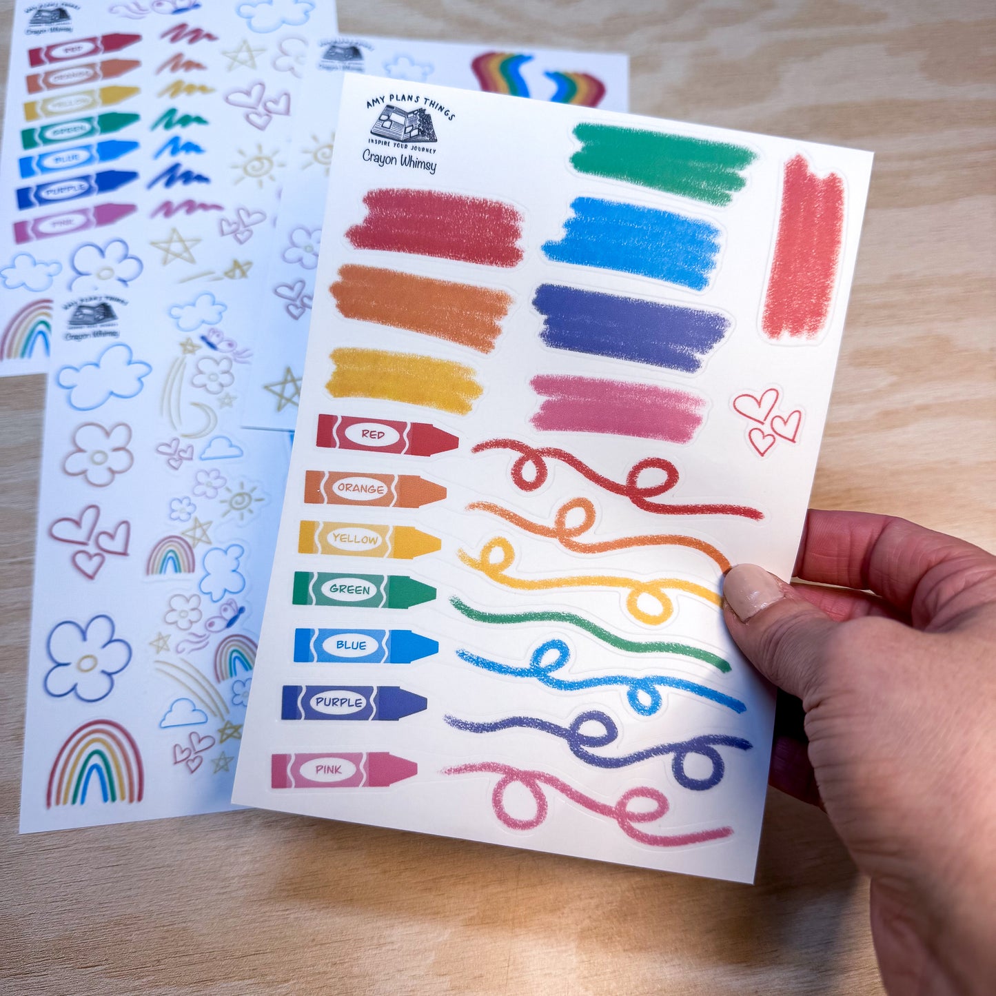 Crayon Whimsy - PHYSICAL stickers