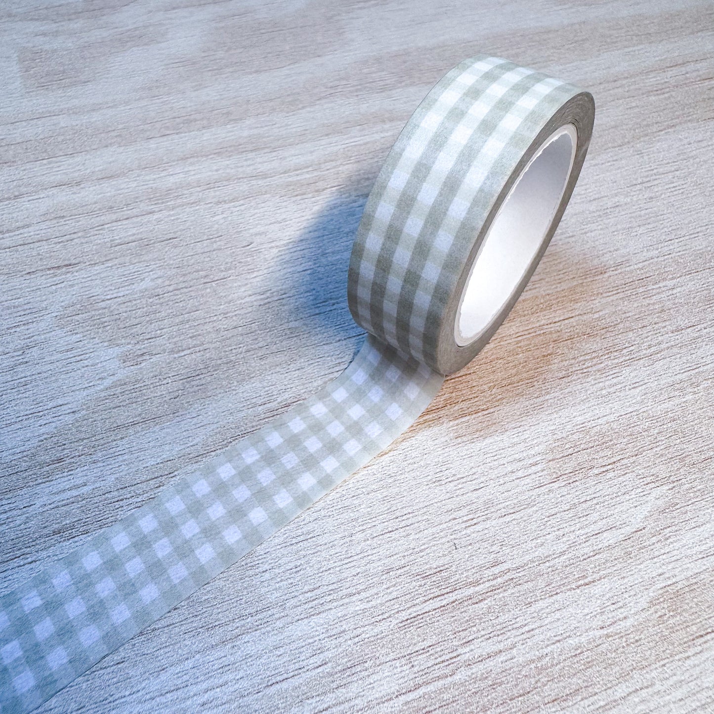 Yellow (Dark Beige) Gingham Washi Tape - 15mm