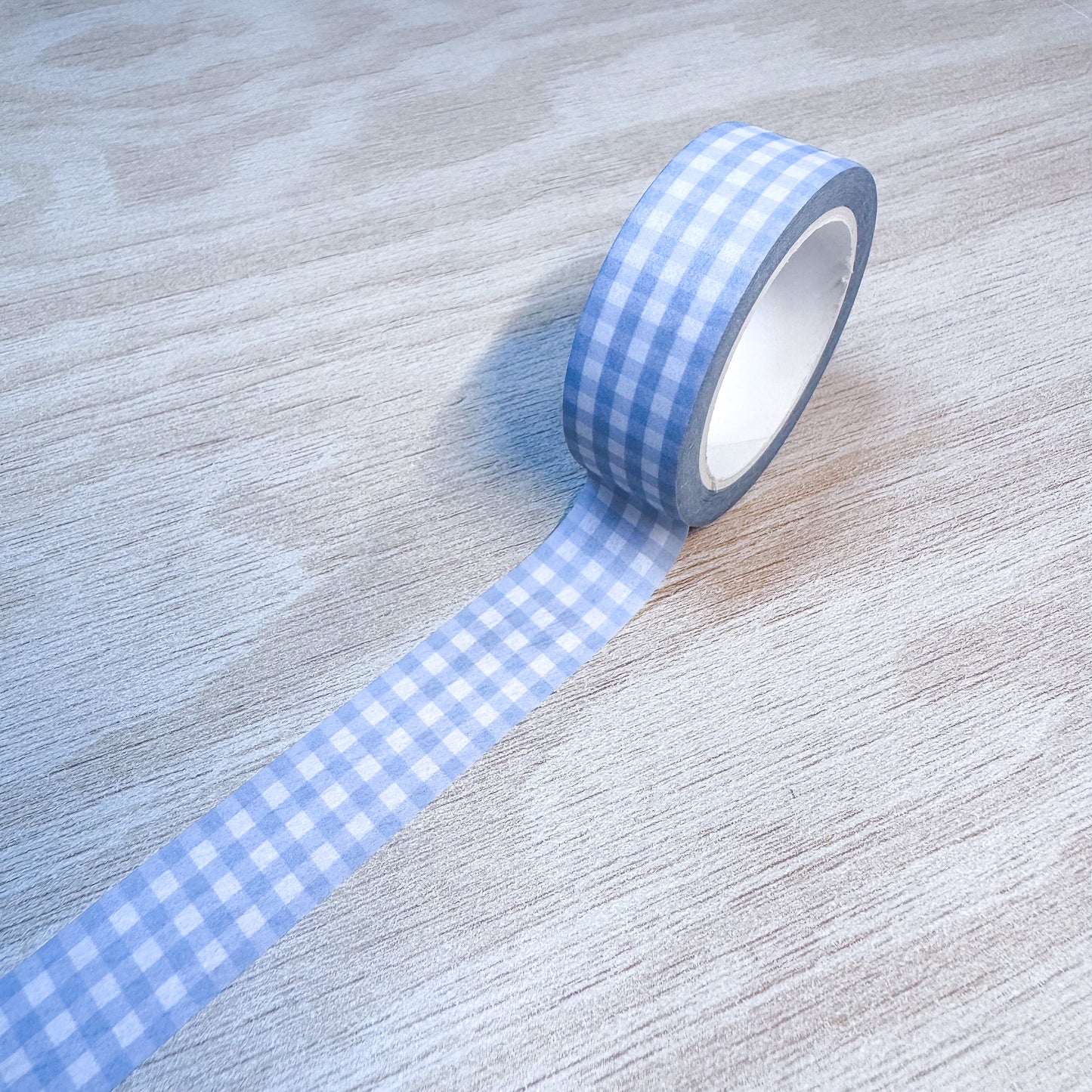 Blue Gingham Washi Tape - 15mm