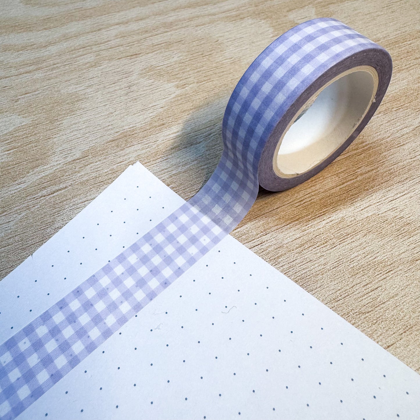 Purple Gingham Washi Tape - 15mm