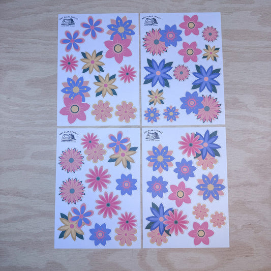Spring Symmetrical Florals Sticker Kit