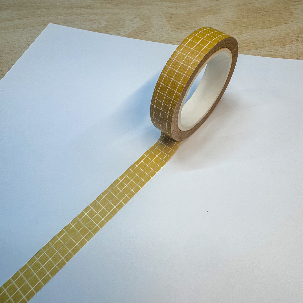 Sunflower Yellow Grid Washi Tape - 10mm