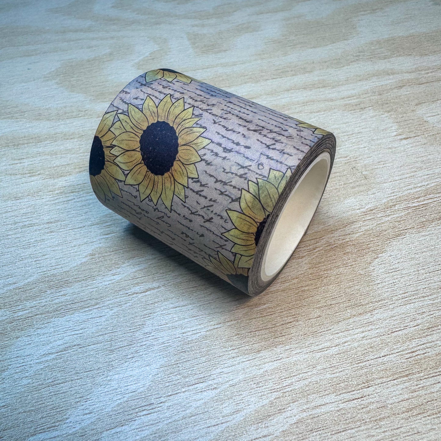 Sweet Sunflowers Script Washi Tape - 50mm