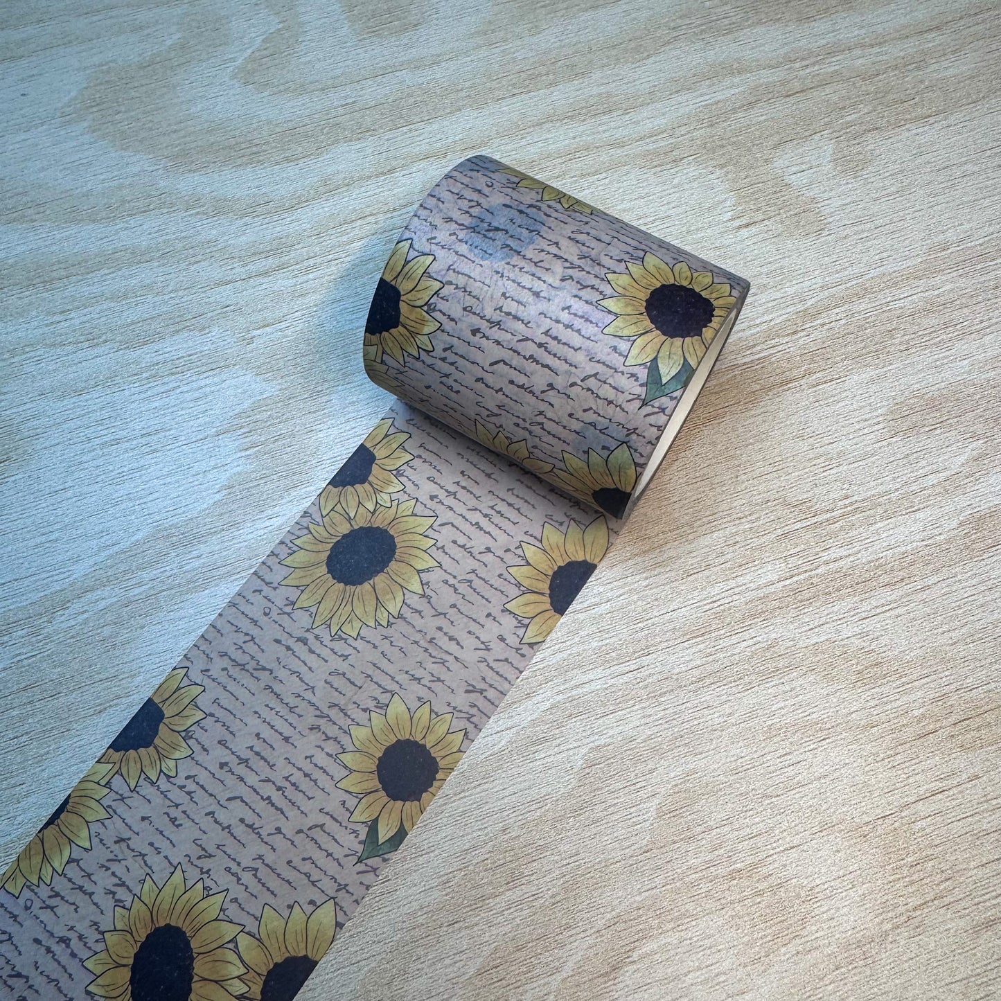 Sweet Sunflowers Script Washi Tape - 50mm