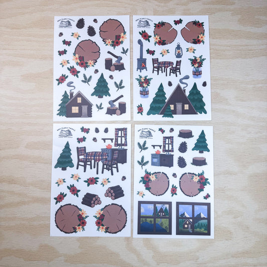 Cozy Cabin Decorative Kit - PHYSICAL Stickers