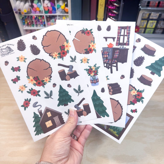 Cozy Cabin Decorative Kit - PHYSICAL Stickers