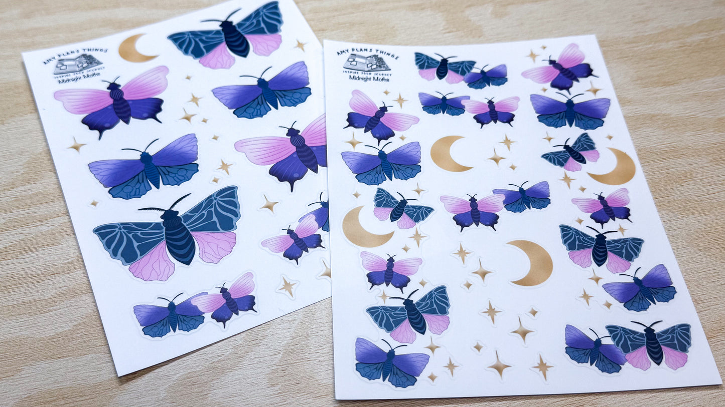 Midnight Moths - PHYSICAL stickers