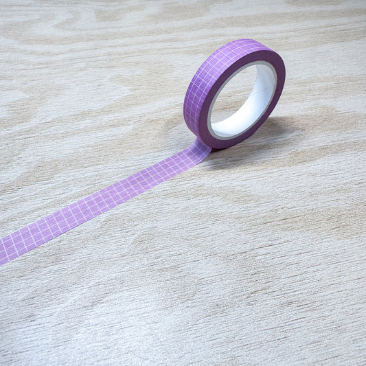 Pink Grid Washi Tape - 10mm
