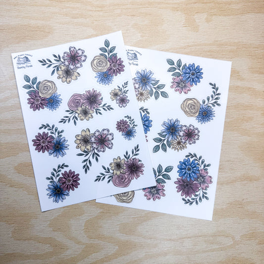 Sketchy Florals - PHYSICAL stickers