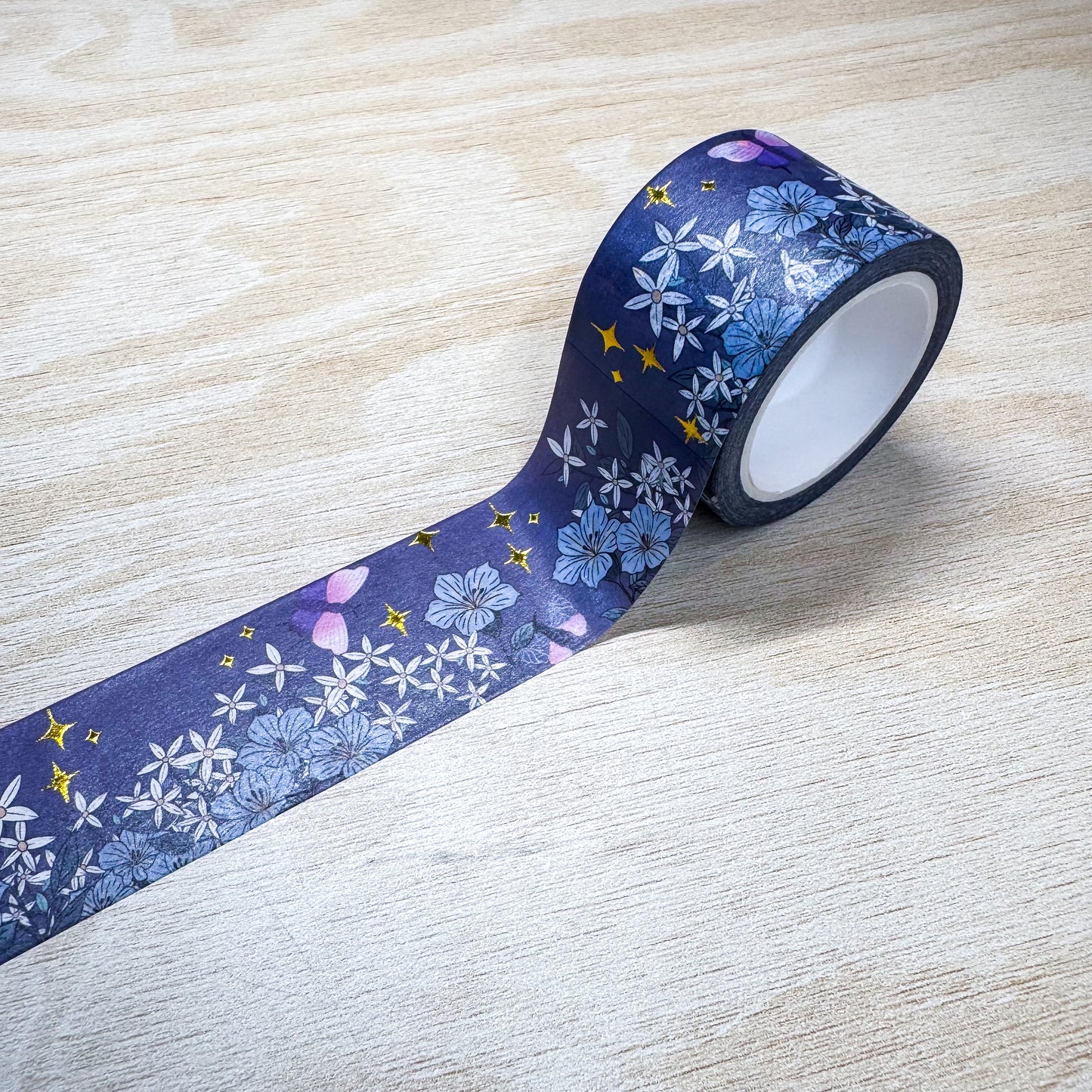Foiled Midnight Meadow Washi Tape - 30mm