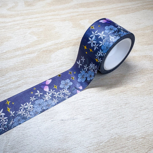Foiled Midnight Meadow Washi Tape - 30mm