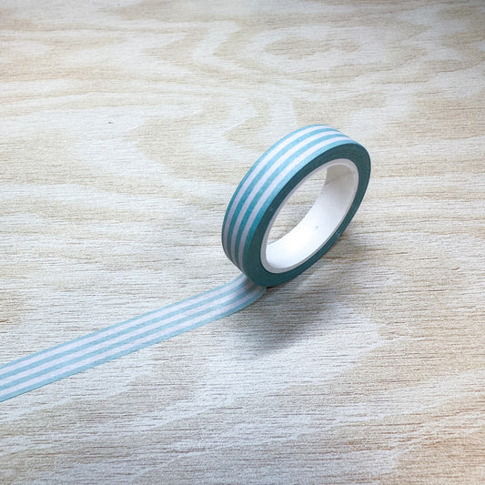 Green Striped Washi Tape (Horizontal) - 10mm