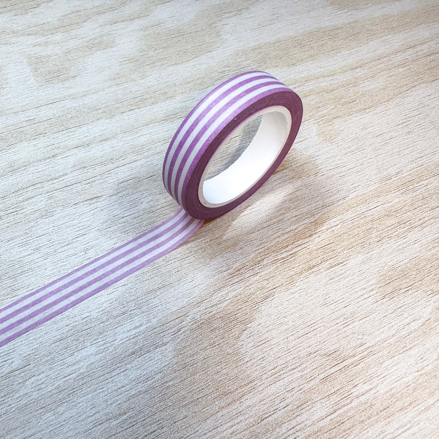 Pink Striped Washi Tape (Horizontal) - 10mm