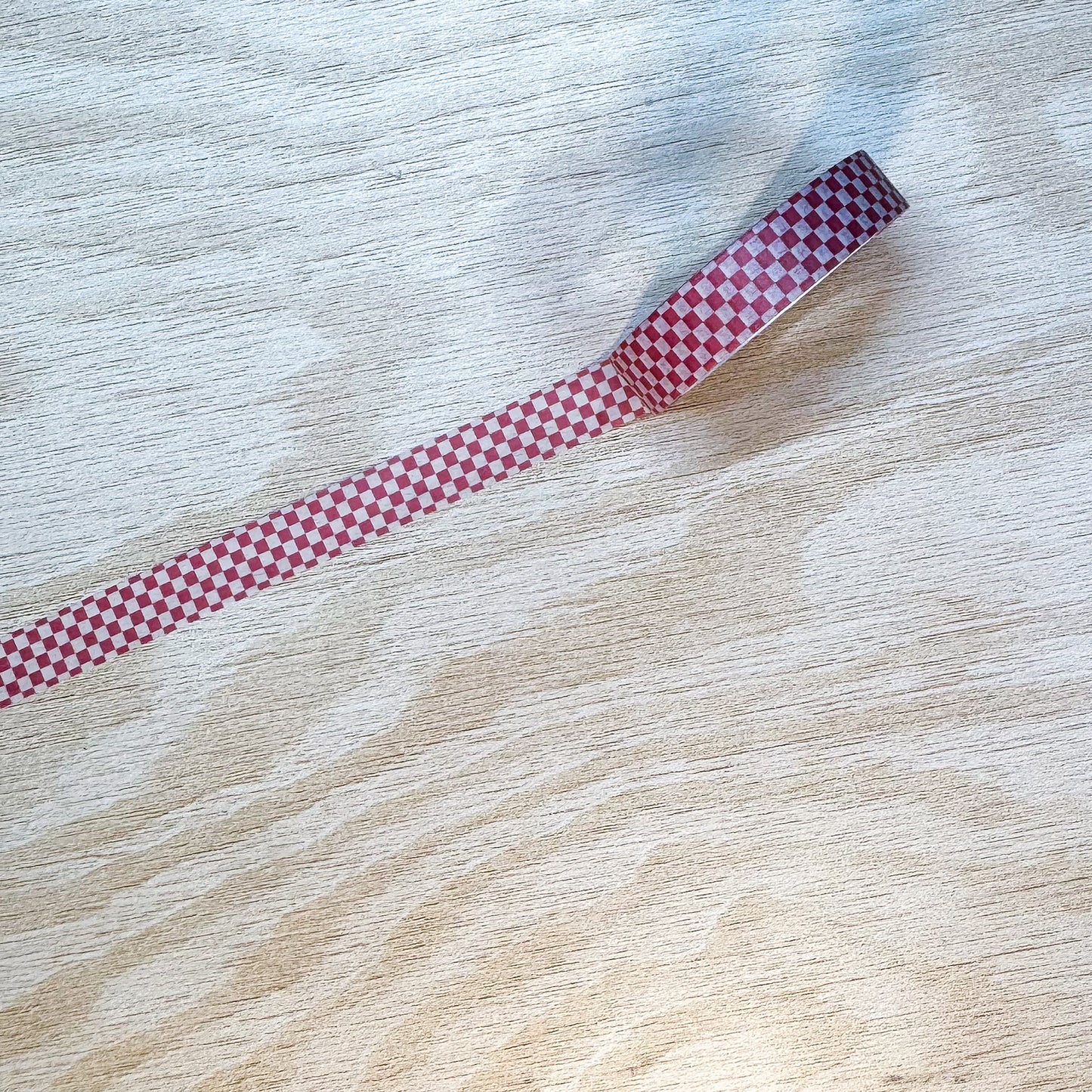 Red Checkerboard Washi Tape - 10mm