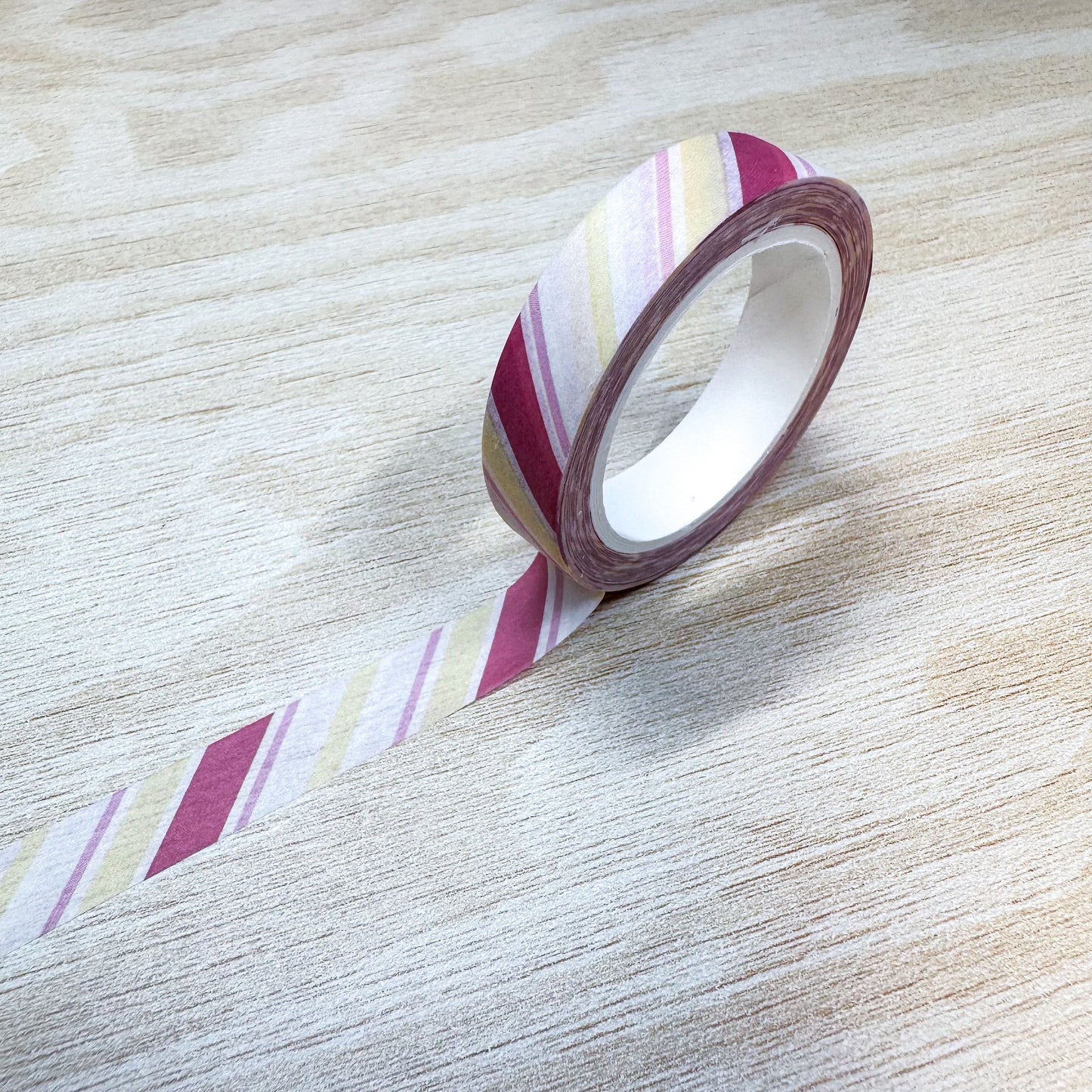 Red & Yellow Striped Washi Tape - 10mm