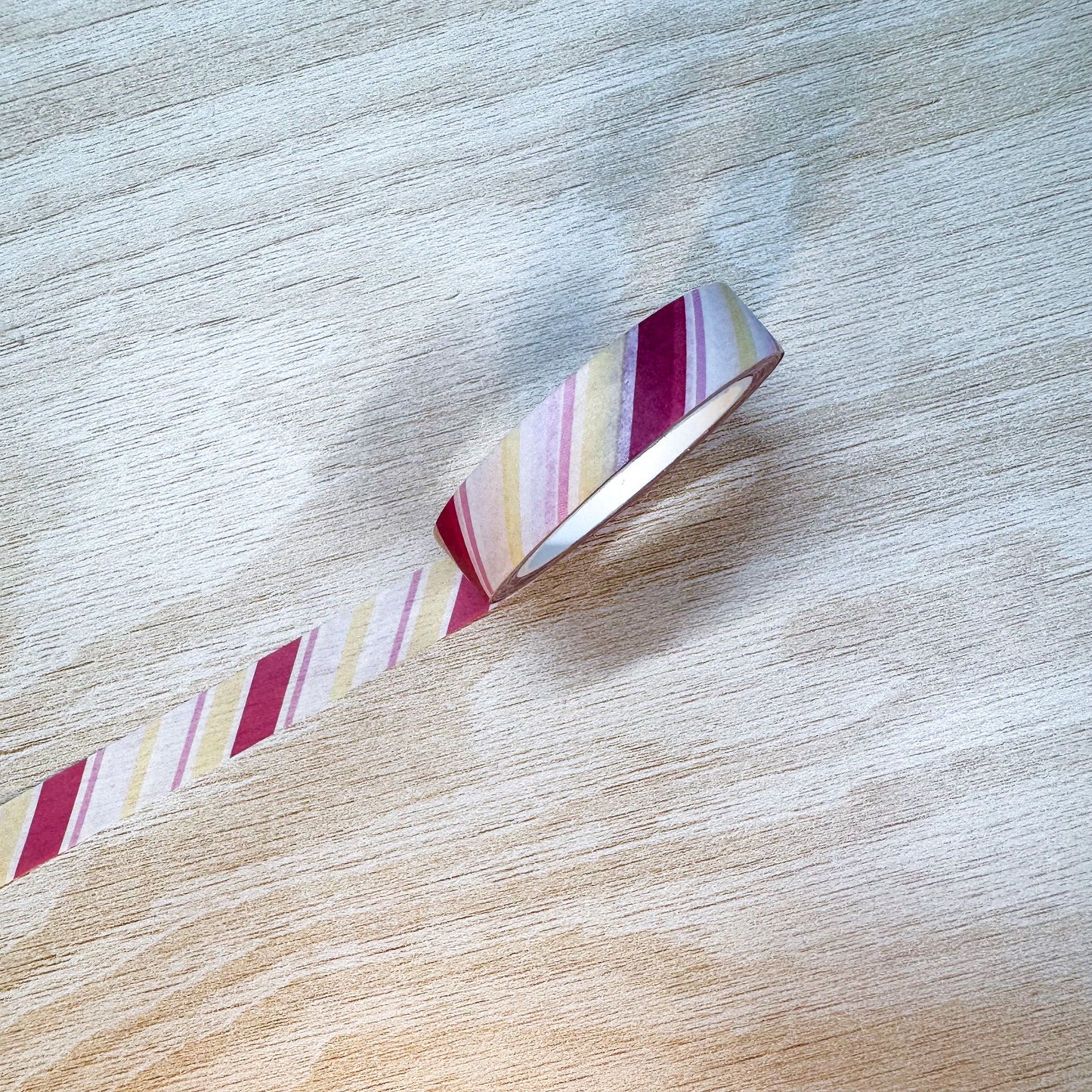 Red & Yellow Striped Washi Tape - 10mm