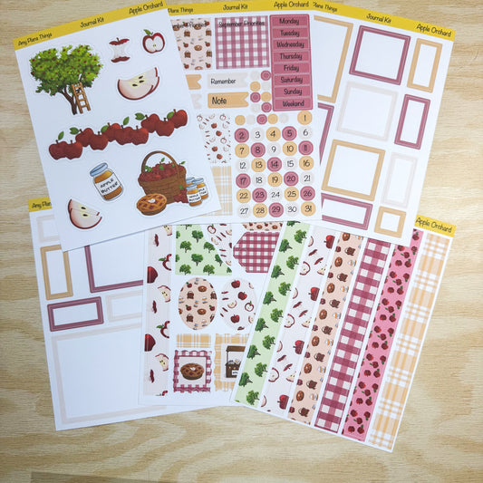 Apple Orchard Journaling Kit - PHYSICAL Stickers