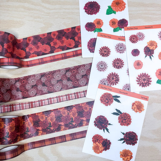 Fall Florals Washi + Sticker Bundle