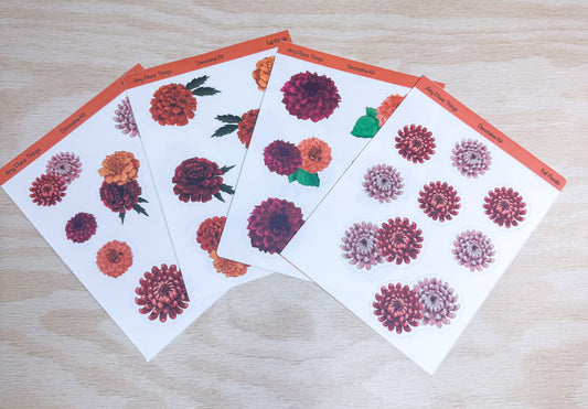 Fall Florals - PHYSICAL Stickers