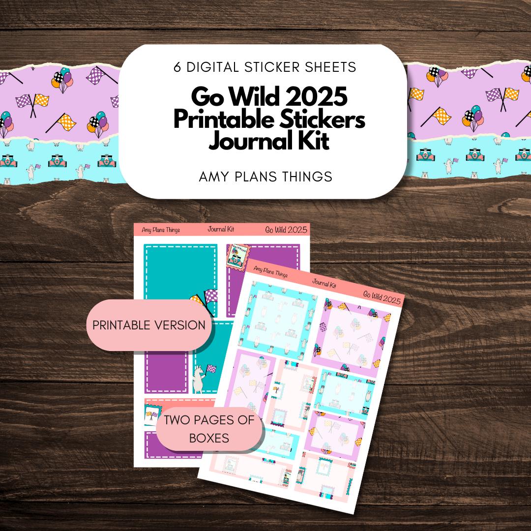 GO Wild 2025 Printable Stickers