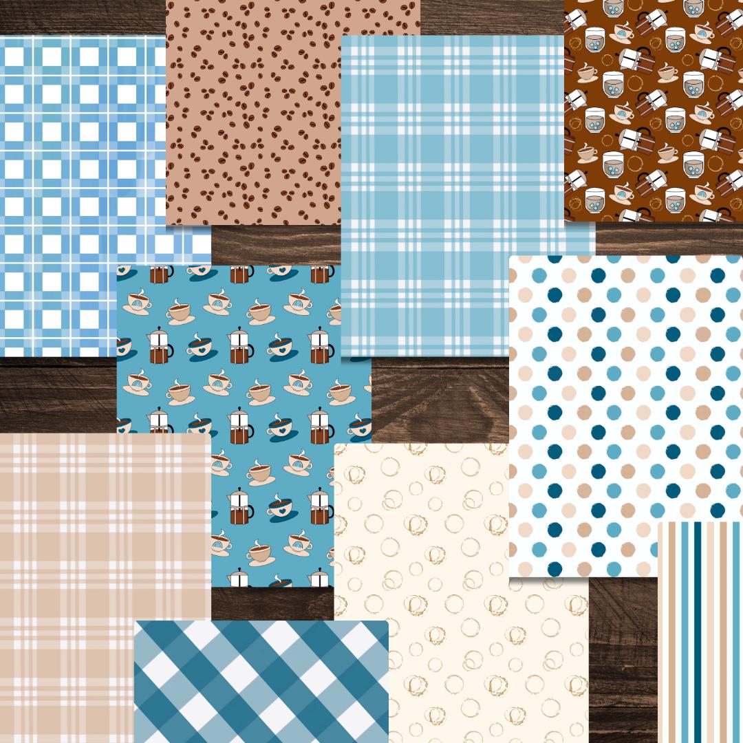 Coffee Printable Scrapbook Paper 12x12