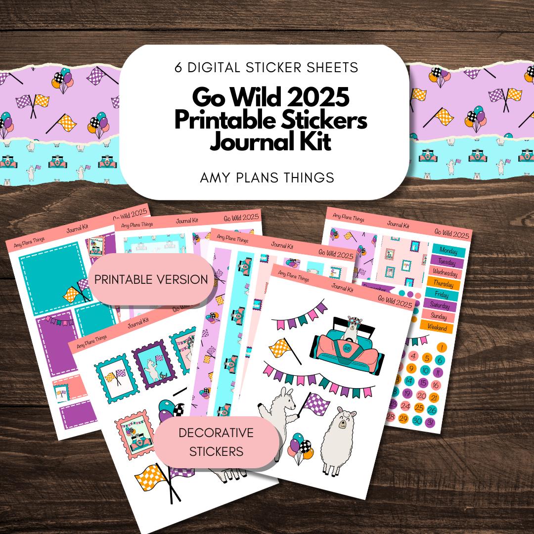 GO Wild 2025 Printable Stickers