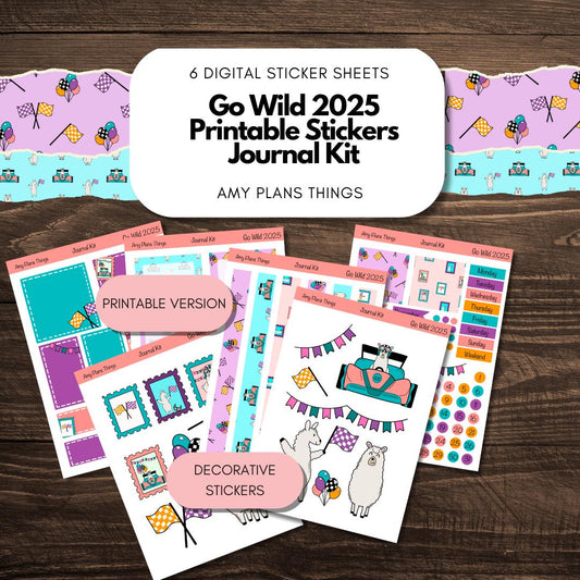 GO Wild 2025 Printable Stickers